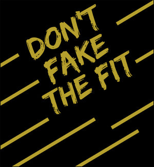 "Don't Fake the Fit" 2024 Hoodie - Black (Old Gold Logo)